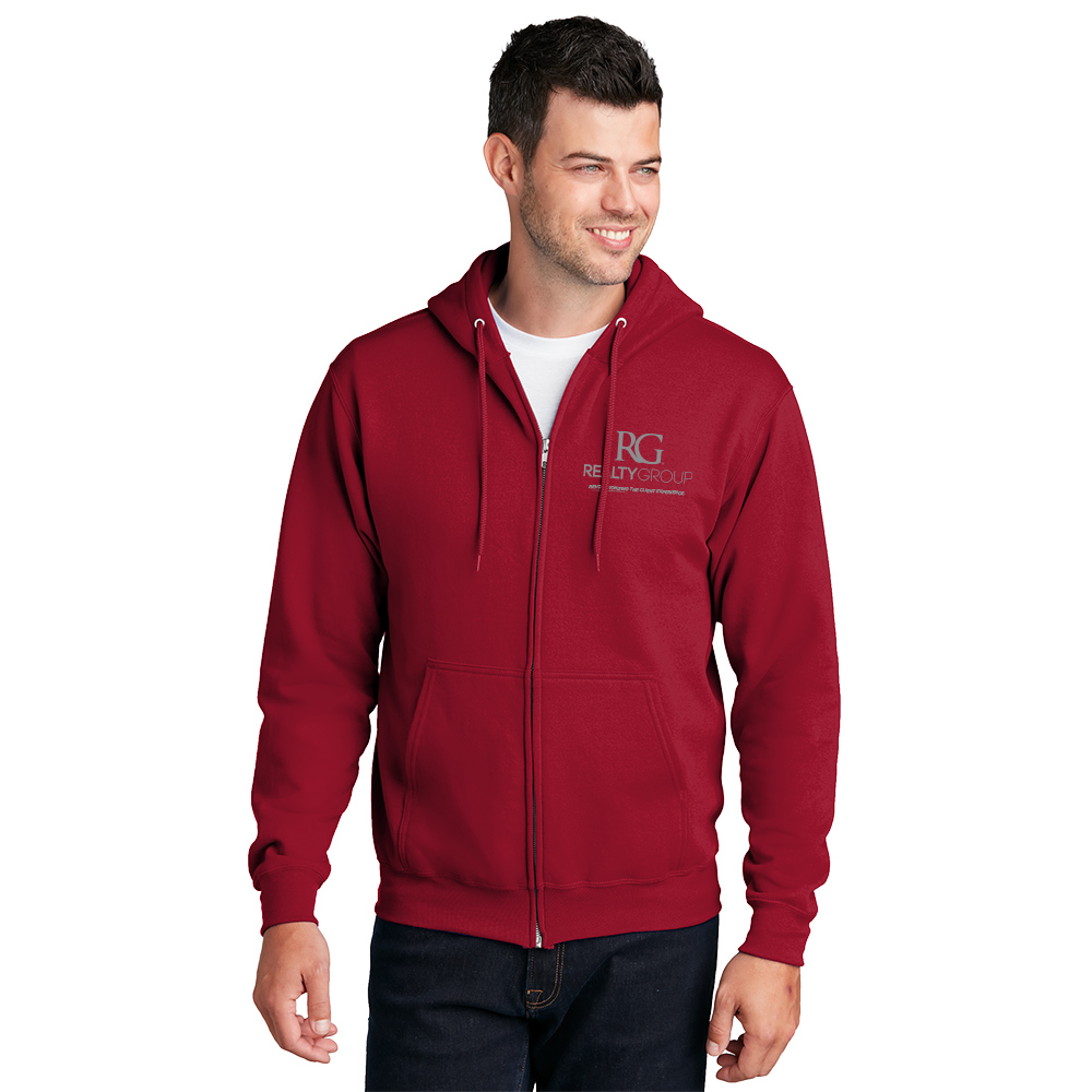 Port and Company Core Fleece Full-Zip Hooded Sweatshirt