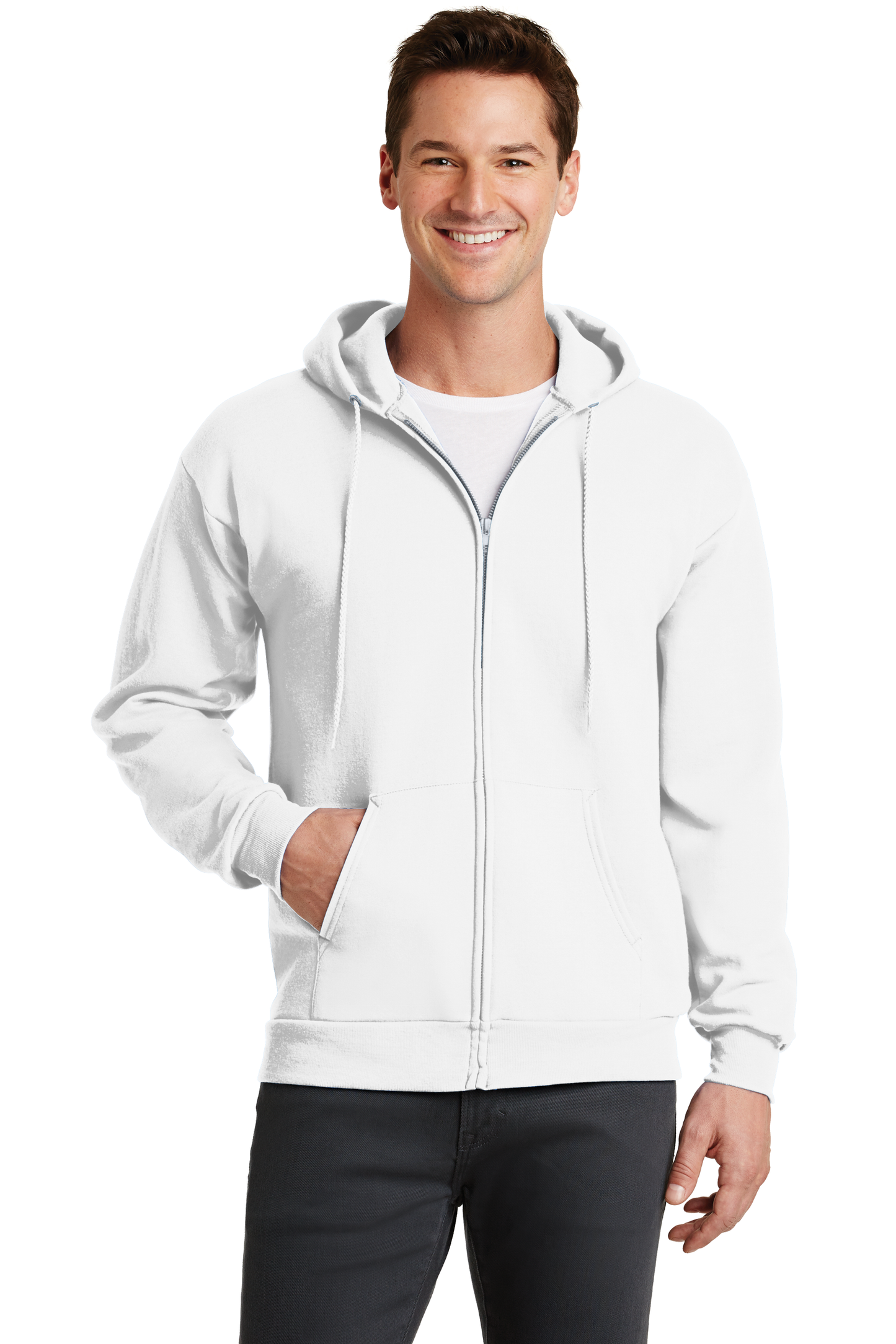 Port and Company Core Fleece Full-Zip Hooded Sweatshirt